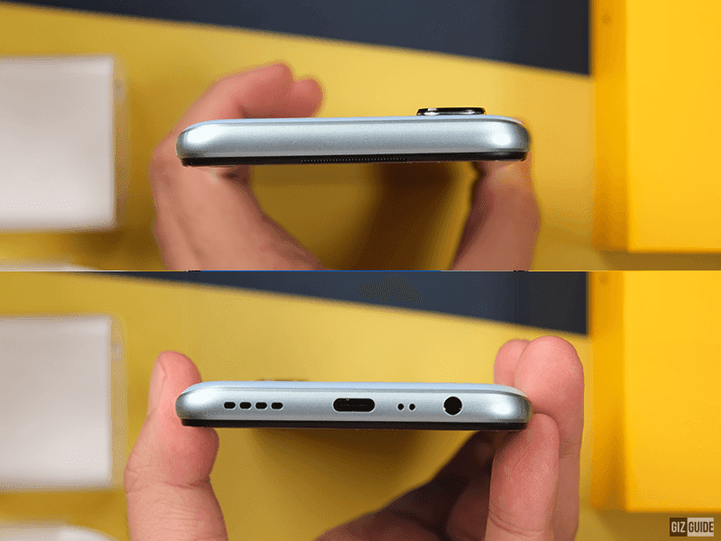 The top and bottom of the device respectively
