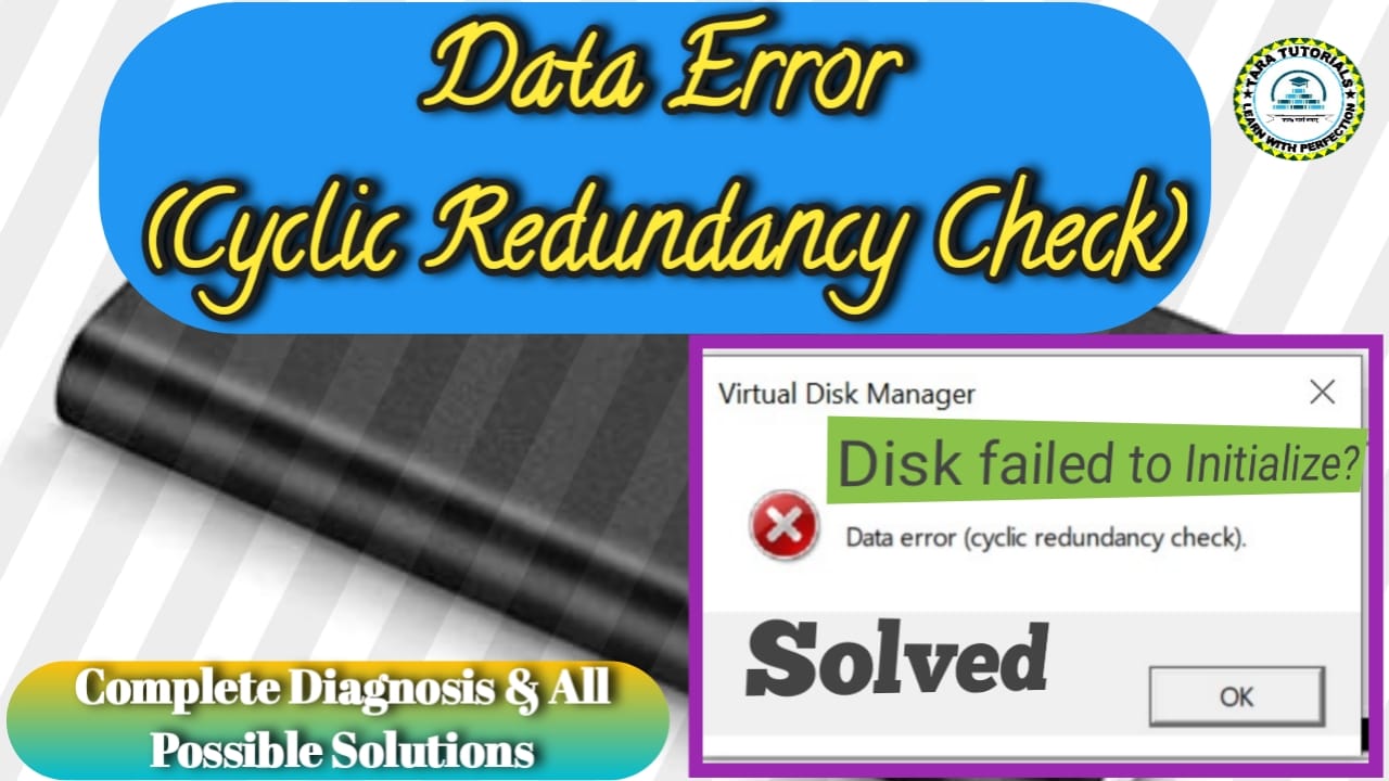 external hard drive data error cyclic redundancy check