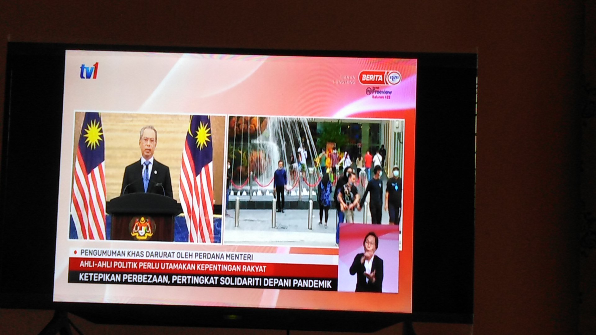 pengumuman khas darurat malaysia perdana menteri