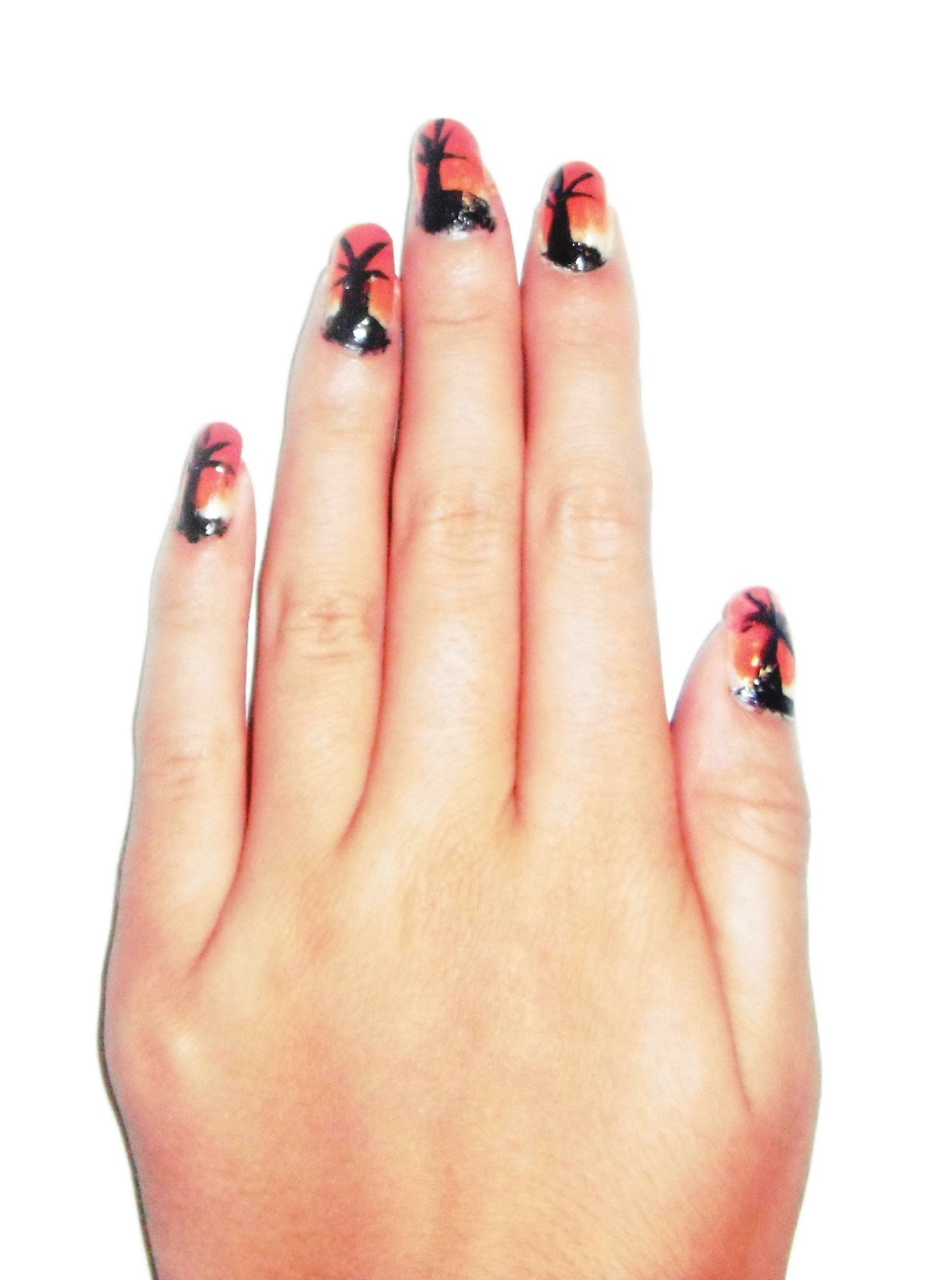 love4nailsxo: Sunset summer nails!