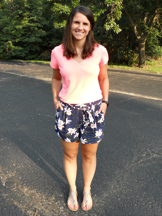 a journey in style: coral and floral (soft shorts)