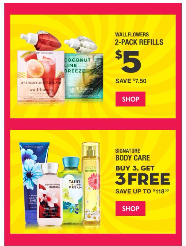 Life Inside the Page Bath & Body Works Today's Email July 1, 2015