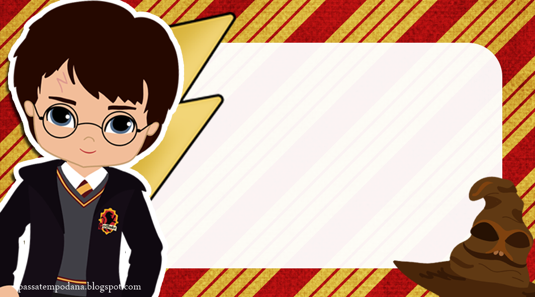 Tarjetas, Etiquetas o Invitaciones de Harry Potter Versión Comic para