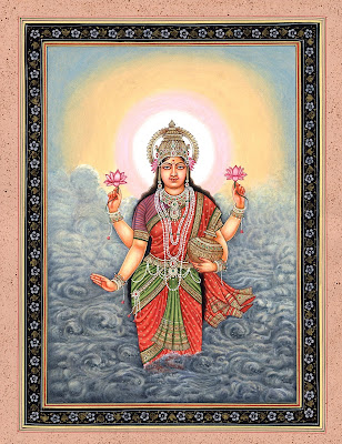 Goddess Lakshmi-Watercolor Painting