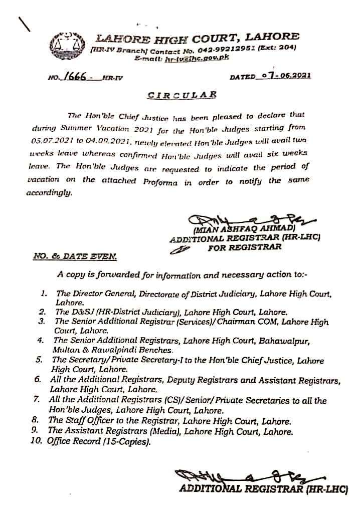 Court Lahore Court Case Judgement Lahore High Court Decision Of