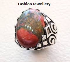 Red Jasper Birthstone Silver Jewellery Man Ring.