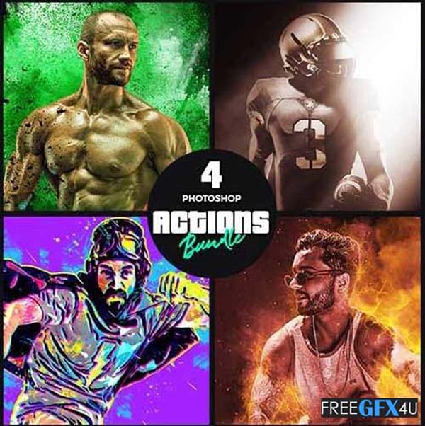 4 Photoshop Actions Bundle