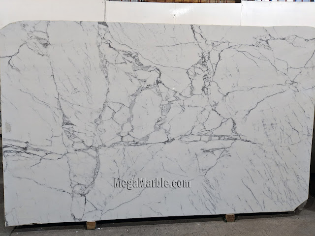 Statuario White Marble Slab - Italy