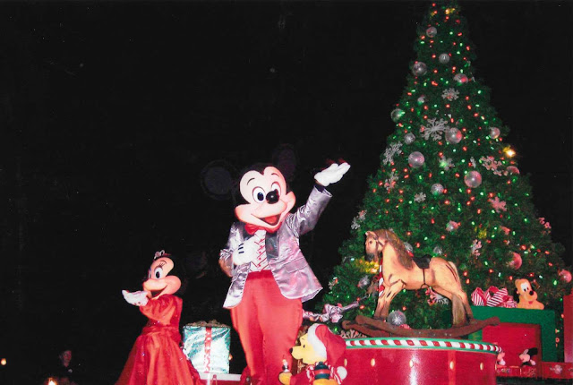 Mickey Mouse and Minnie Mouse Disney World Christmas Parade Magic Kingdom