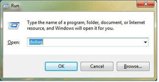 इस open box में आपको “dxdiag” बिना quotation mark के type करके enter कर देना है