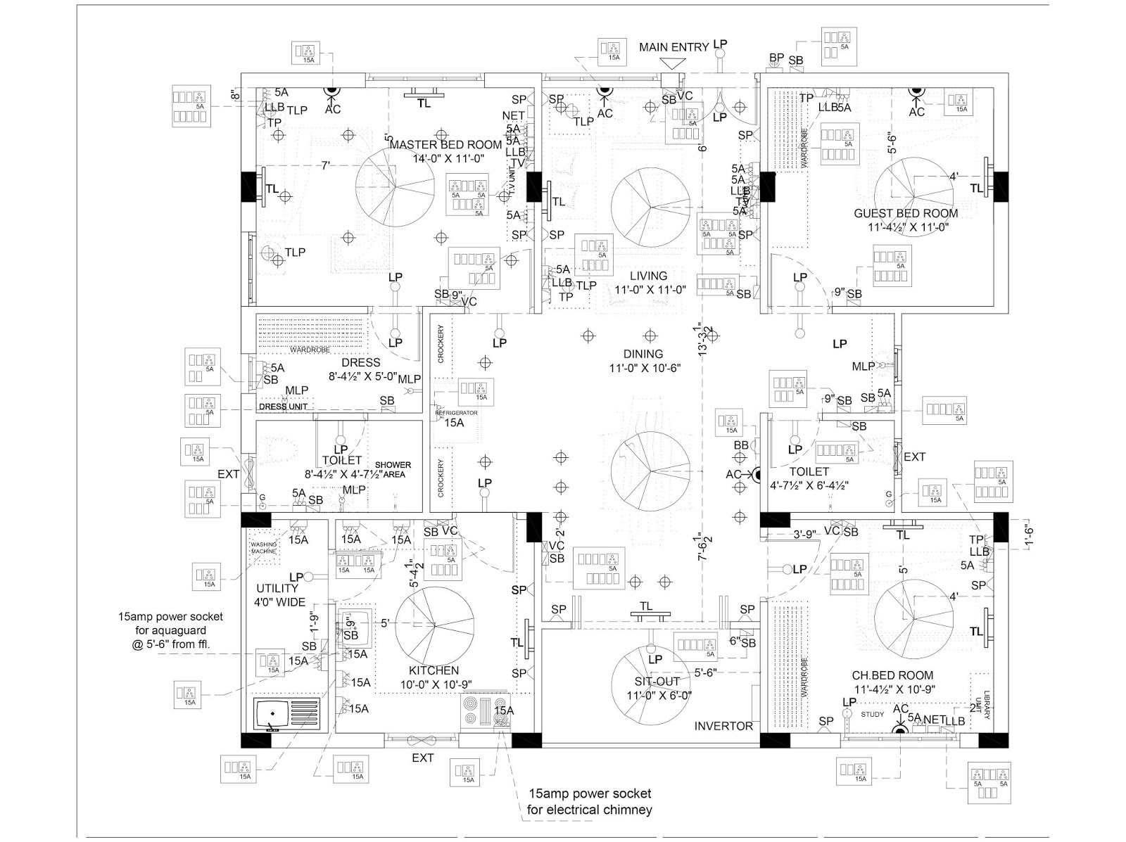 Autocad Residential Building Layouts