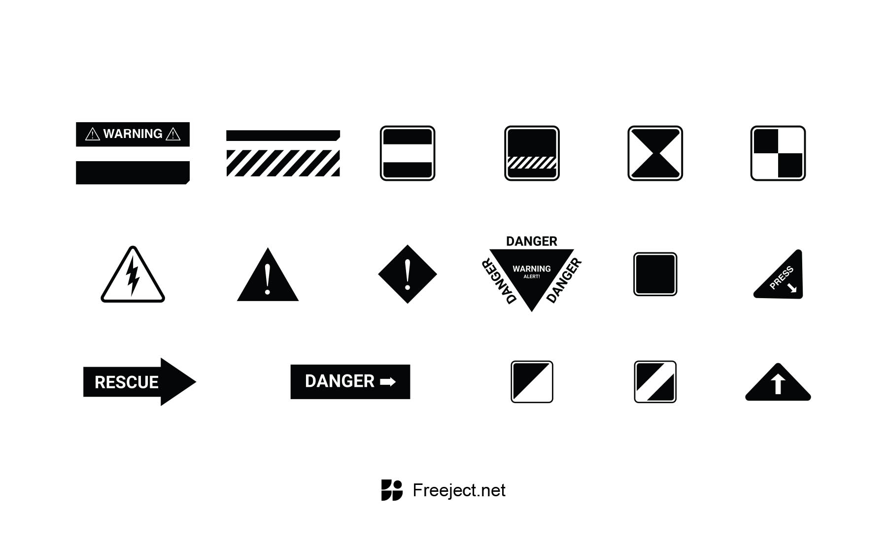 Free Download 17 Blank Sign Stickers Template EPS Vector