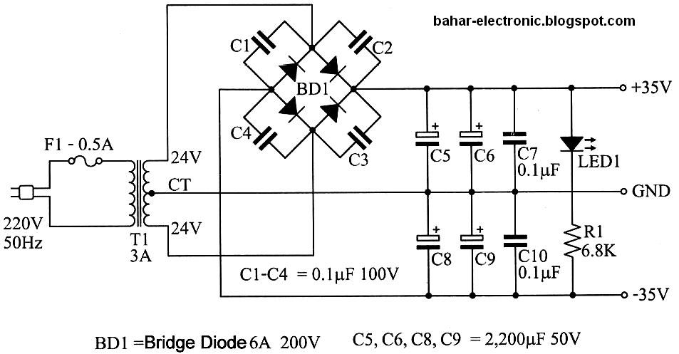 Cara Membuat Power Supply Simetris Power Amplifier