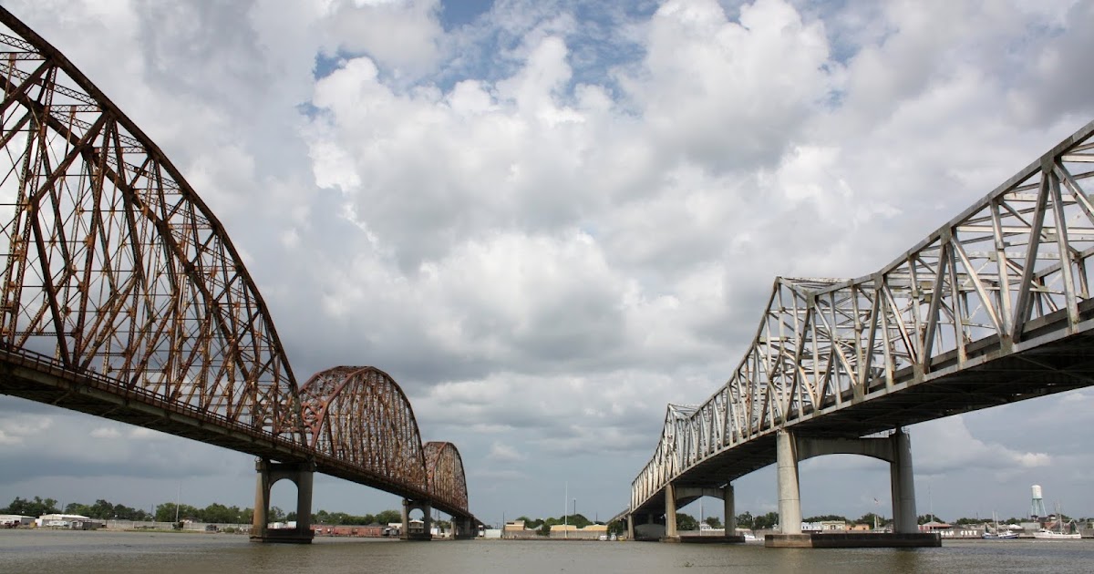 Industrial History Old Spanish Trail Bridges over Atchafalaya River in