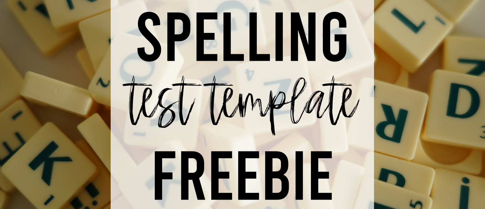FREE Spelling Test Templates download
