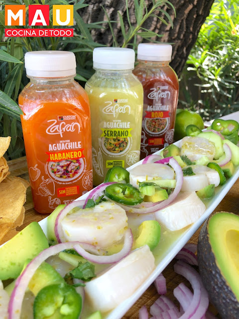 aguachile verde de callo de hacha zafran salsa mau cocina de todo receta