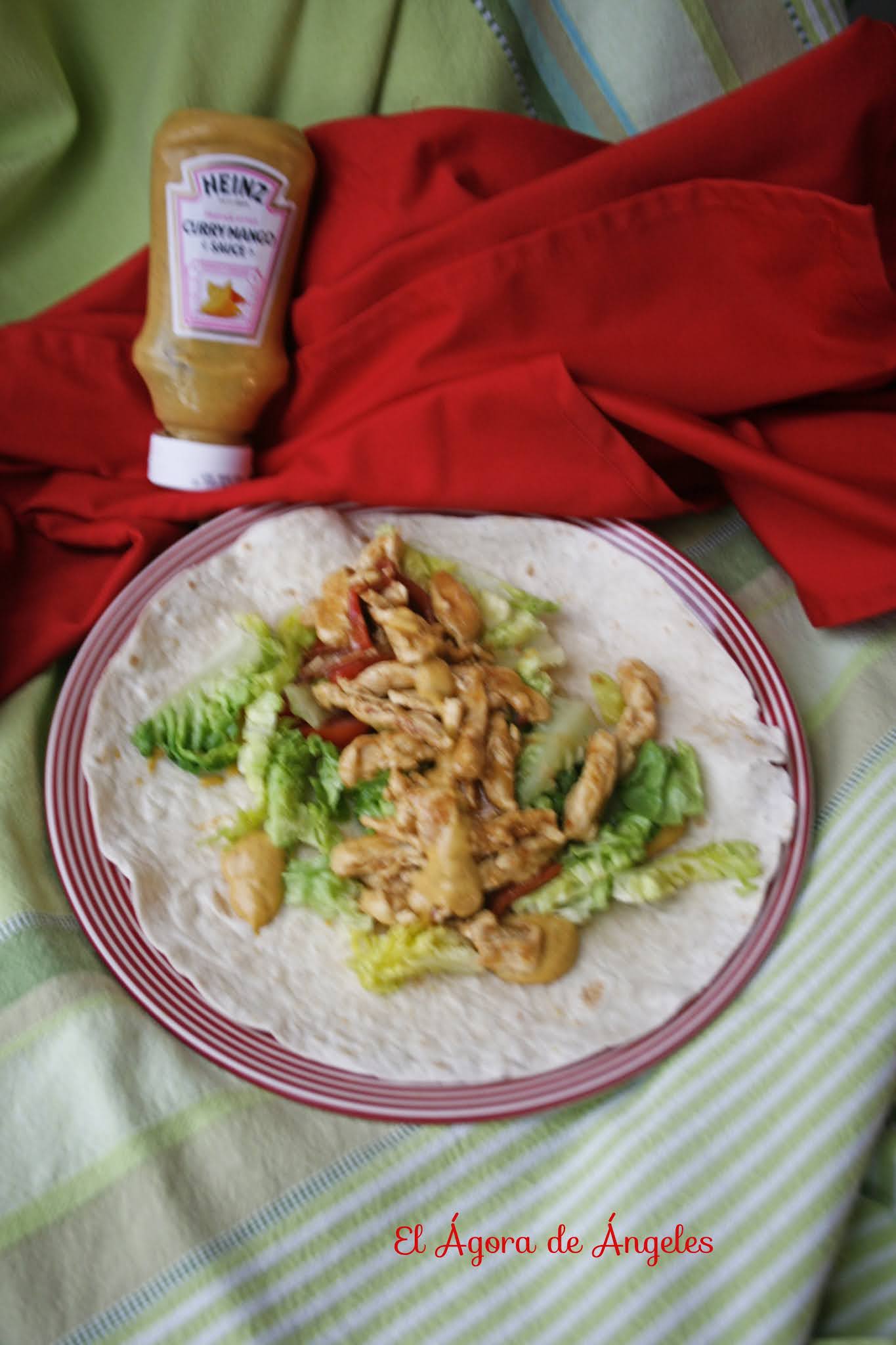 FAJITAS DE POLLO AL CURRY El Ágora de Ángeles
