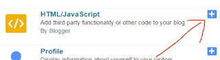 choose html java script for add code in blog post