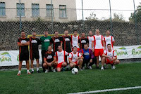 Meci de fotbal intre selectionata pilotilor si echipa All Stars