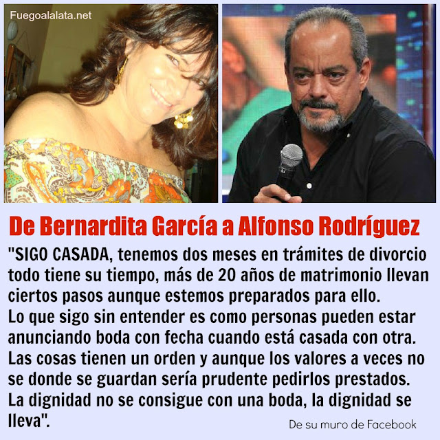 Esposa de Alfonso Rodríguez dice el no debería