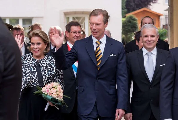 Grand Duchess Maria Teresa, Grand Duke Henri, Prince Guillaume and Princess Stephanie of Luxembourg