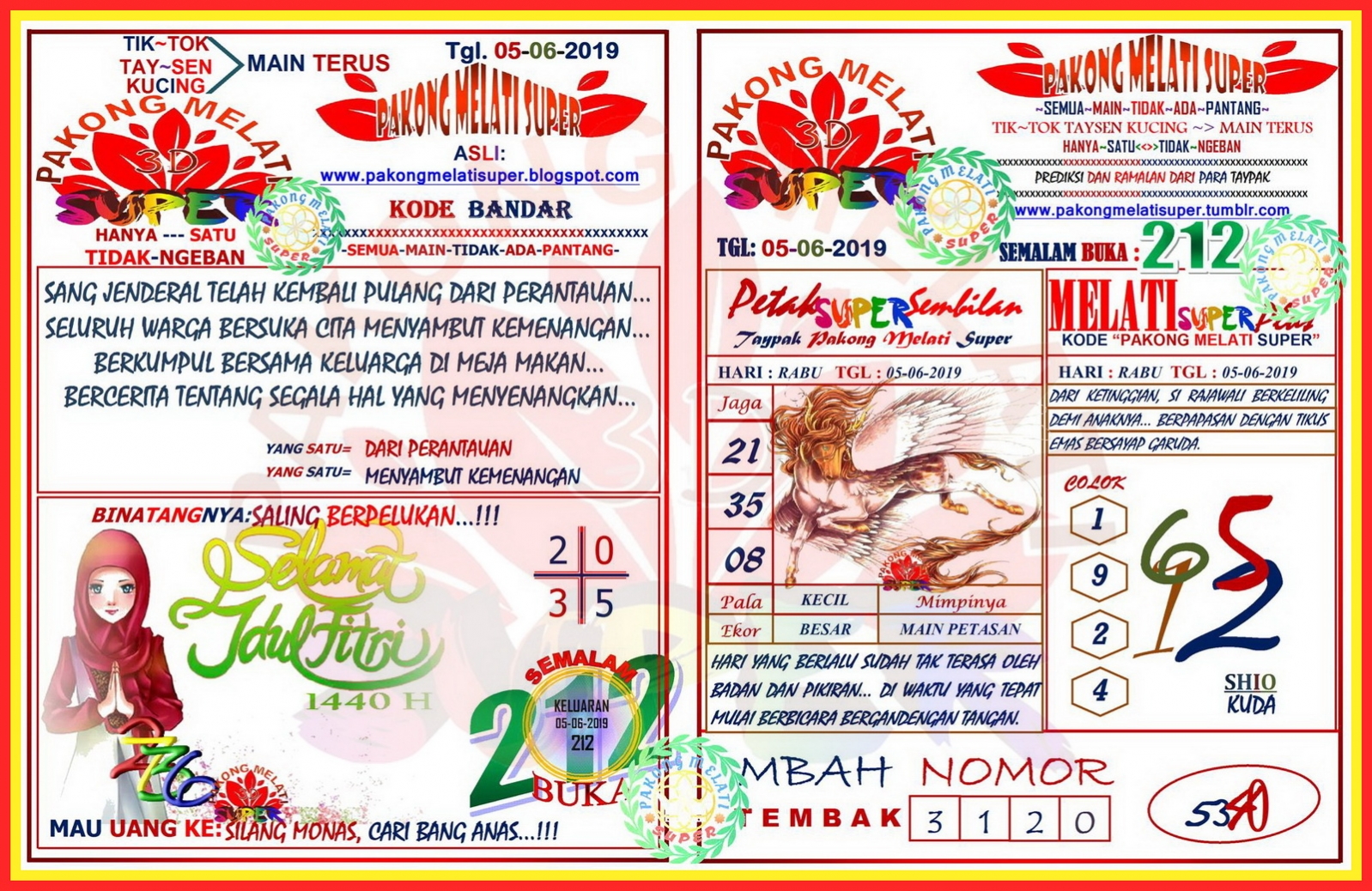 Info Prediksi Togel Keluaran Pakong 05 Juni 2019