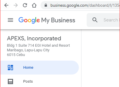 APEXS Incorporated Google presence for business site