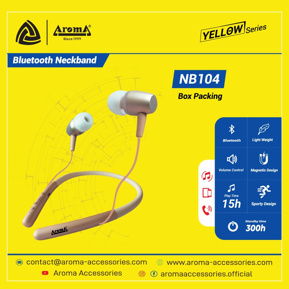 Aroma's blue tooth neckband NB104
