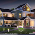 Mixed roof 5 bedroom house rendering