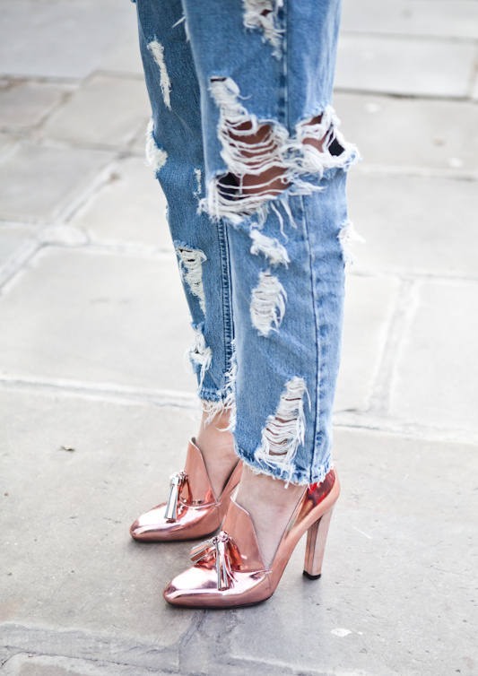 Wine & Blue: Current Obsession: Metallic Shoes