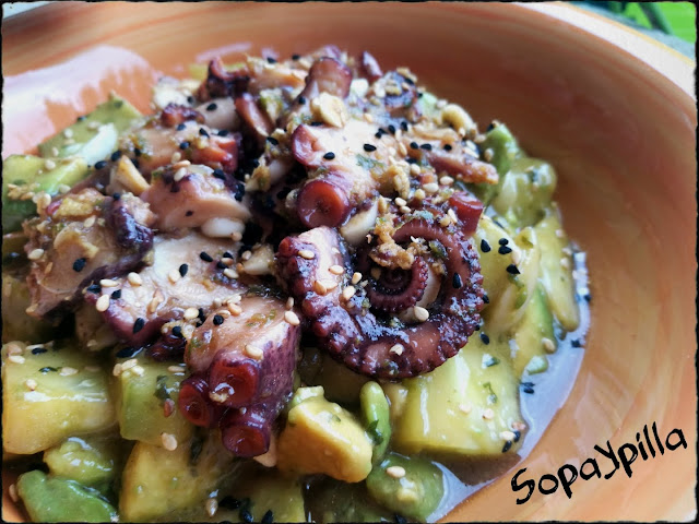 Ensalada De Pulpo Con Aguacate
