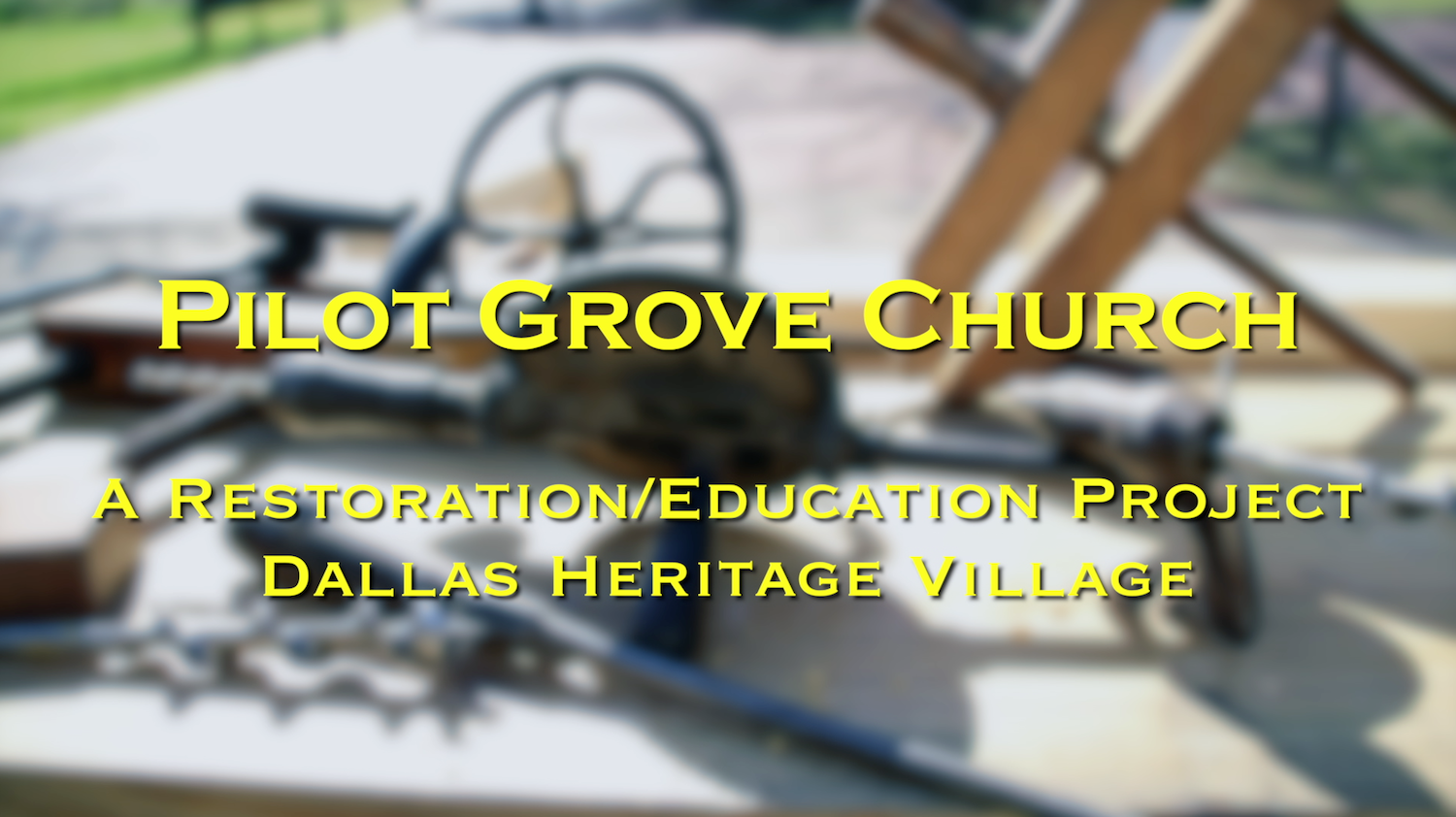 North Texas Association for Art Conservation Pilot Grove Church