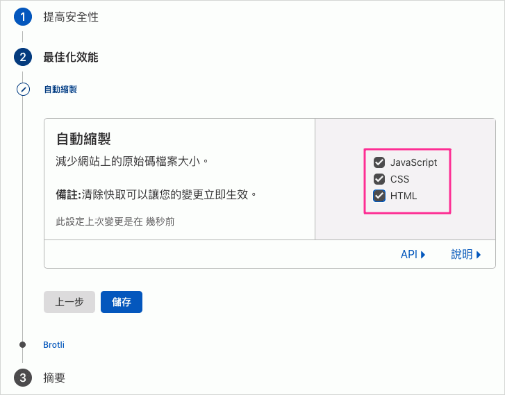 是否進行網頁壓縮