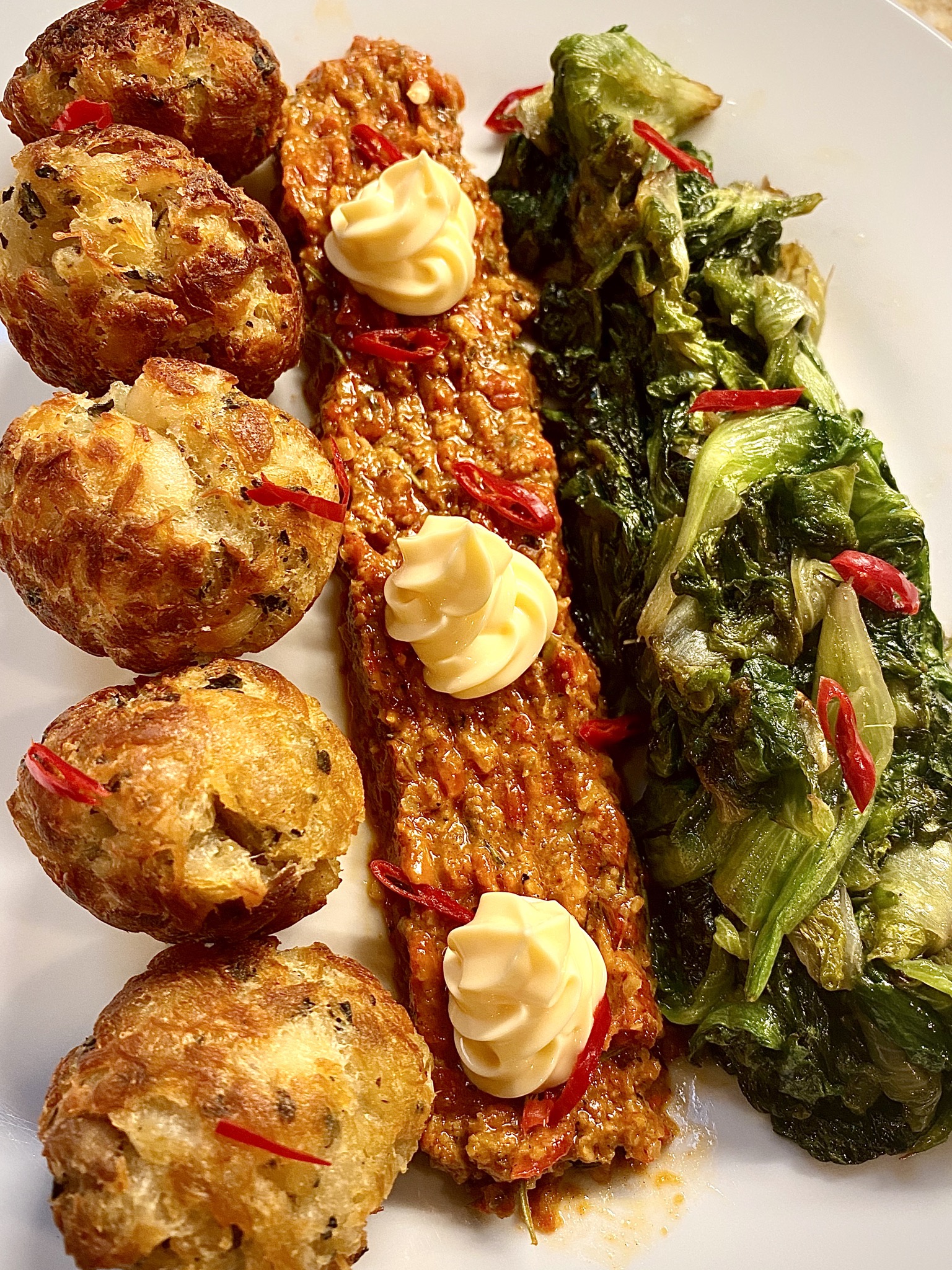 Ken Albala's Food Rant Salt Cod Fritters with Romesco and Escarole