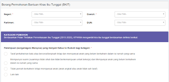 Bantuan ibu tunggal online