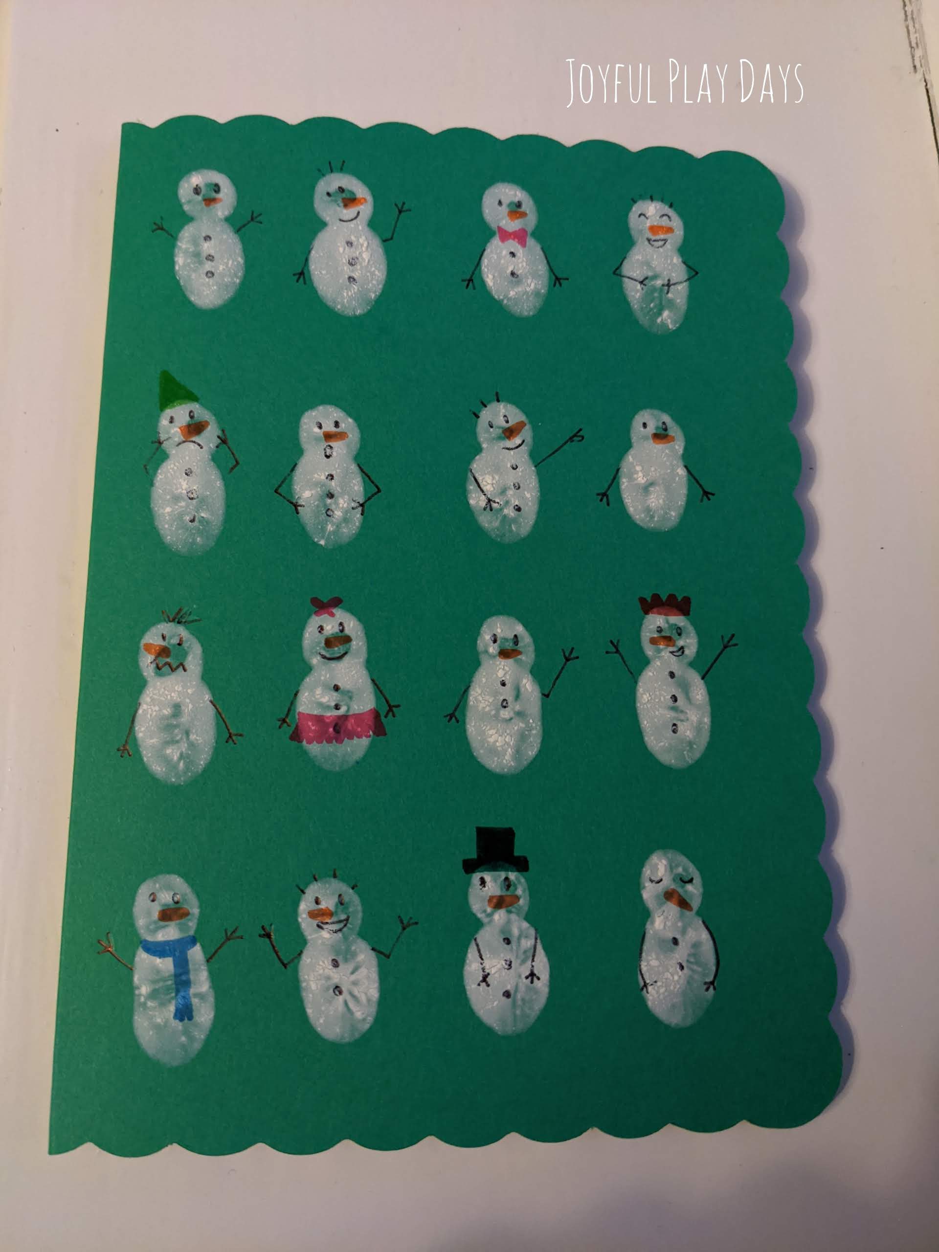 Finger Painting Christmas Cards