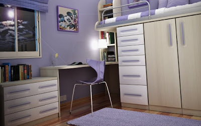Cool Teen Purple Dorm Room Ideas