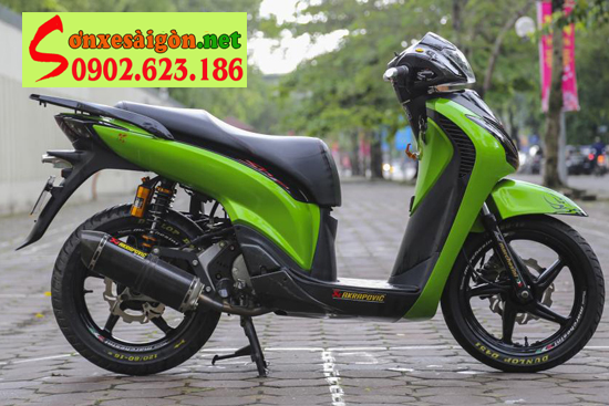 Sơn xe Honda Sh màu xanh lá