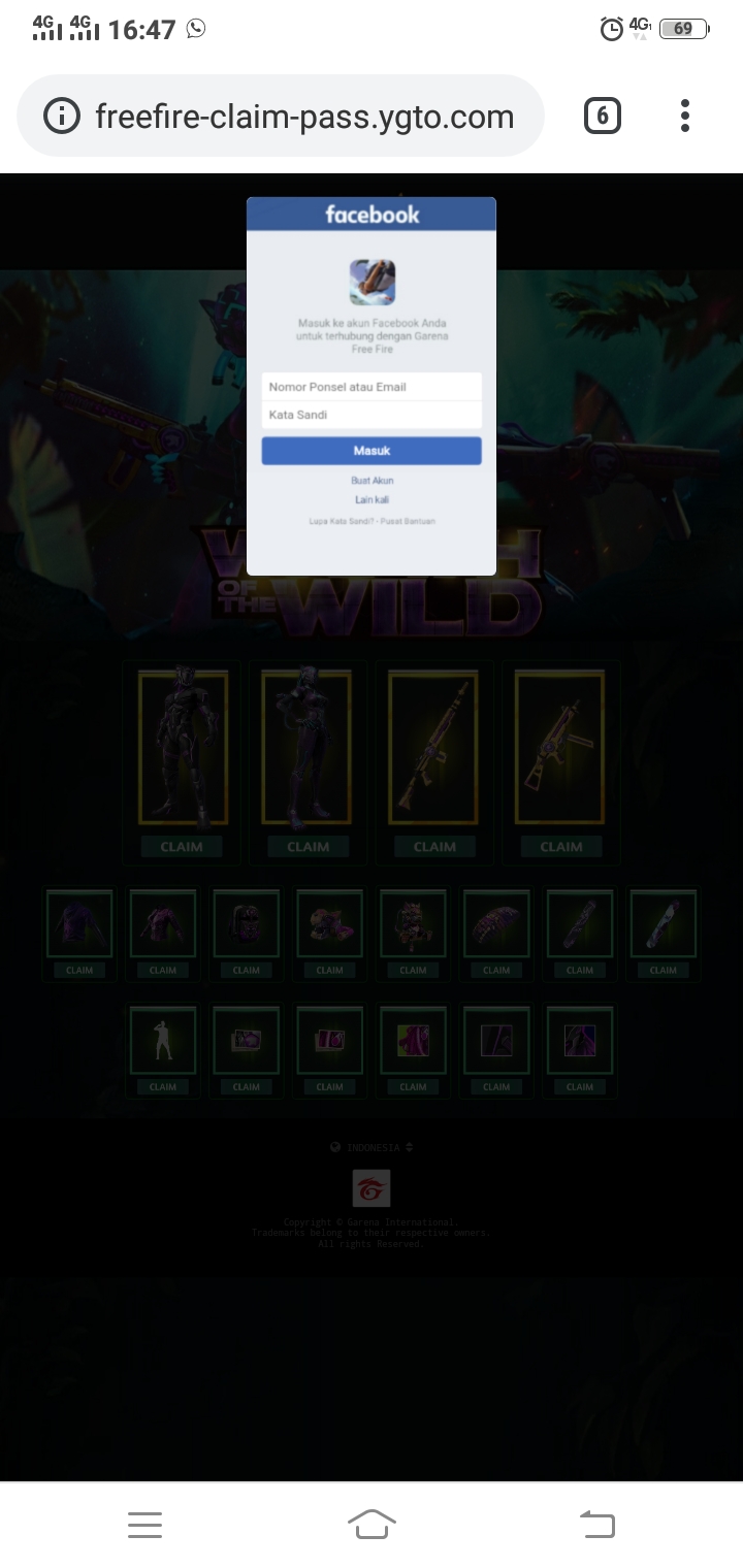 Free Script Web Phising Ff Elitepass 12 Darkborneo Dark Borneo