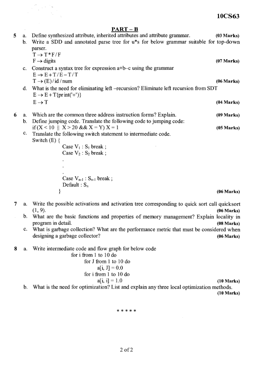 Visvesvaraya Technological University B.E. COMPUTER SCIENCE (CBCS ...