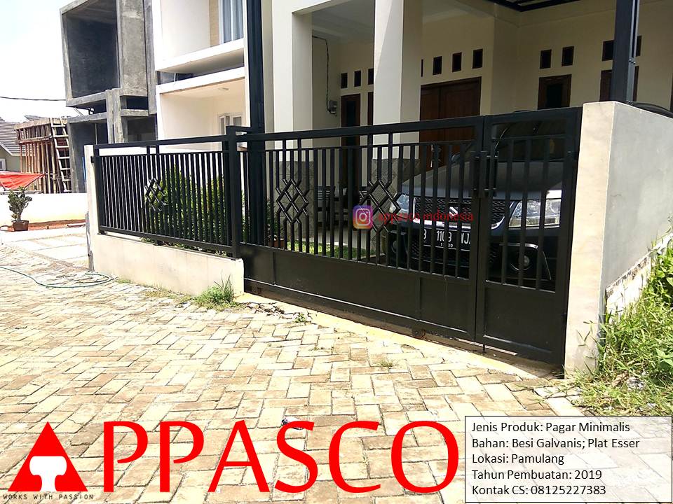 Pagar Minimalis Modern di Pamulang - Jual Kanopi Termurah - 08125227383