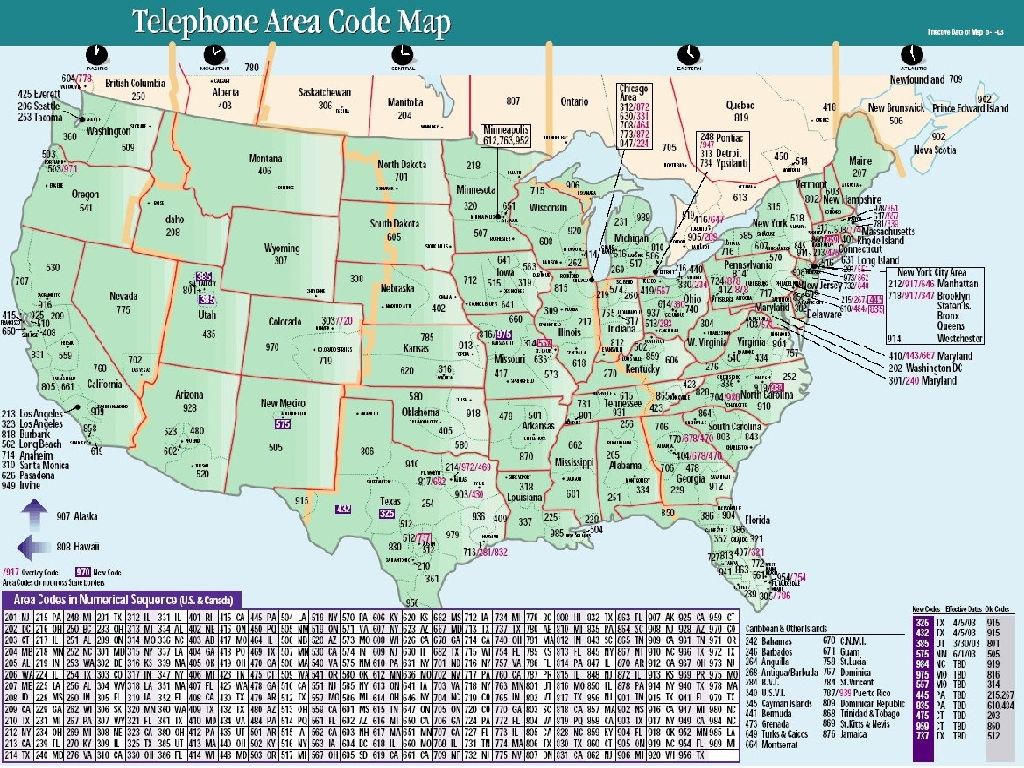 Area Code Map United States Usa Map 2018