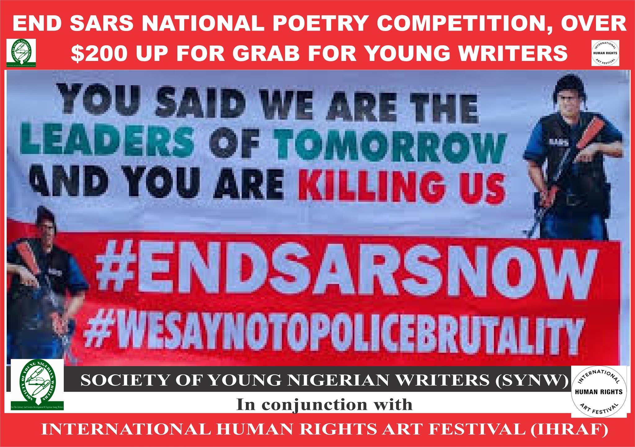 Society of Young Nigerian Writers Official Blog End SARS National Society of Young Nigerian Writers Official Blog End SARS National