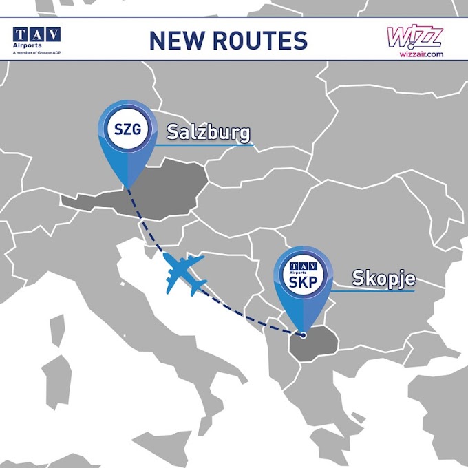 Neue Route von Wizz Air: Skopje - Salzburg