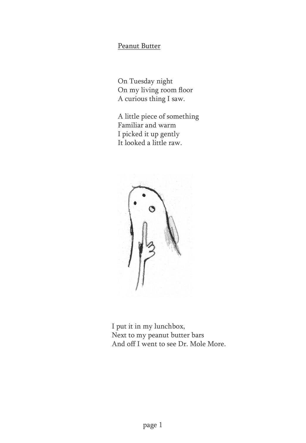 Peanut Butter short story / poem...