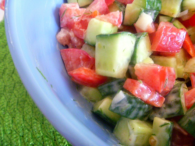 Dill Garden Salad:  this side dish salad will be on your menu all summer long! - Slice of Southern