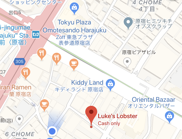 Luke's Lobster Japan Map