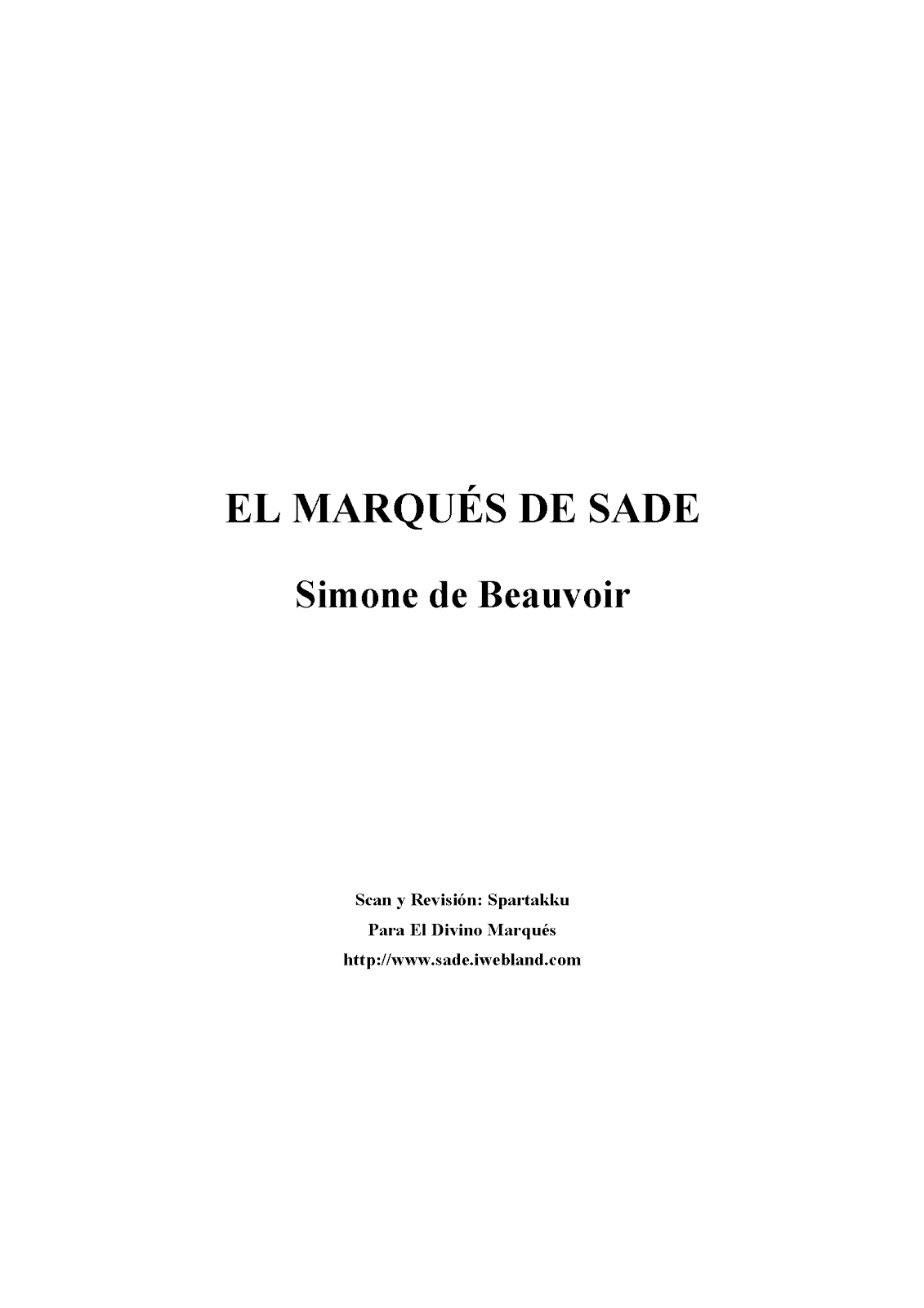 El Marqués de Sade