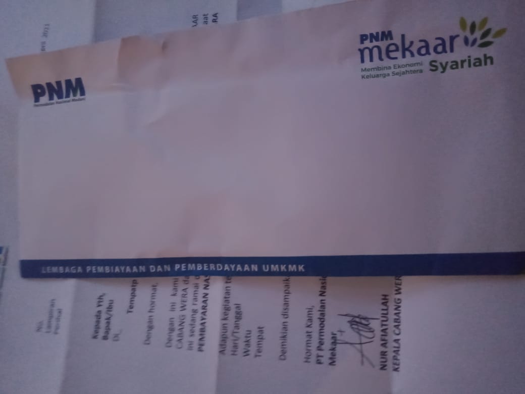 Setelah Dilaporkan Pnm Mekaar Syariah Cabang Wera Panggil Nasabah Ke Kantor Camat Wera