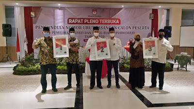 Berikut, Nomor Urut Tiga Paslon Bupati di Pilkada Kabupaten Purworejo